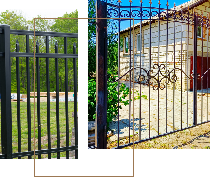Ornamental fencing collage Ornamental fencing collage