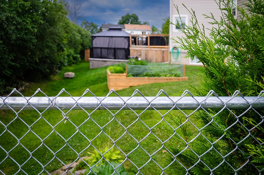 Residential chain link fence Residential chain link fence